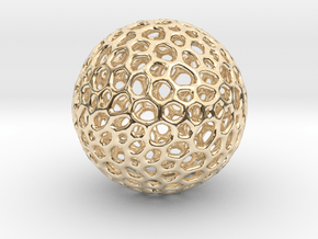 D20 lattice sphere in 14K Yellow Gold