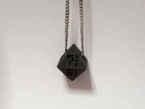 Octahedron - Pendant in Matte Black Steel