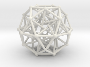 Tensegrity • Icosidodecahedron in White Natural Versatile Plastic