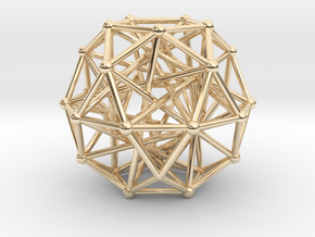 Tensegrity • Icosidodecahedron in 14k Gold Plated Brass