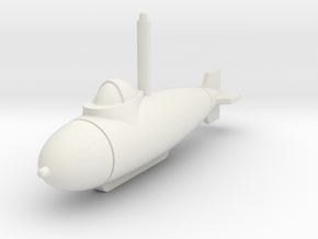 (1:144) Kleiner Delphin German Submarine in White Natural Versatile Plastic