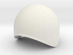 Dome 40mm in White Natural Versatile Plastic