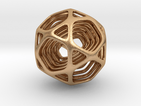 Icosidodecahedron Nested  in Natural Bronze