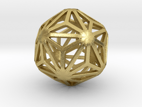 Triakis Icosahedron in Natural Brass: Small