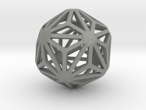 Triakis Icosahedron in Gray PA12: Small