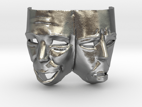 Theater Masks in Natural Silver