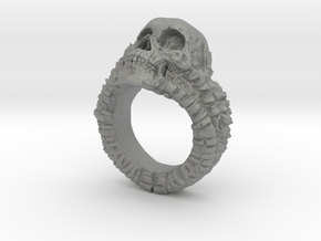 Skull Ring in Gray PA12: 6.5 / 52.75