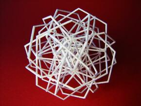 Thirty Interwoven Hexagons Formalbs 7 in White Natural Versatile Plastic