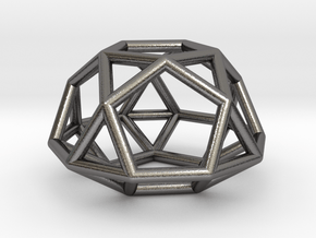 0812 J33 Pentagonal Gyrocupolarotunda (a=1cm) #1 in Polished Nickel Steel