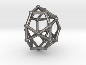 0813 J33 Pentagonal Gyrocupolarotunda (a=1cm) #2 in Polished Nickel Steel