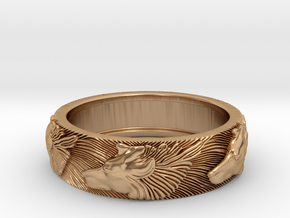 Wolf Ring in Polished Bronze: 7.25 / 54.625