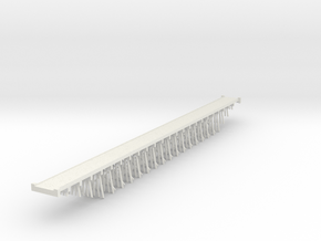 Trestle N (1:160) Six Piles Bridge With Deck in White Natural Versatile Plastic