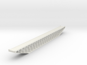 Trestle N (1:160) Six Piles Bridge With Deck Rigid in White Natural Versatile Plastic