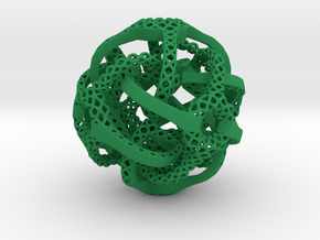 Cubic Octahedral Symmetry Perforation  Type 2 in Green Processed Versatile Plastic