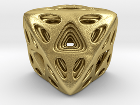 Nested Octahedron in Natural Brass