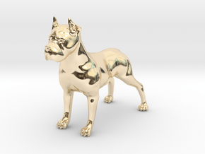 Dog in 14k Gold Plated Brass