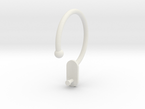 Plastic Shower Curtain Hook  in White Premium Versatile Plastic