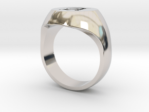 Initial Ring "A" in Platinum