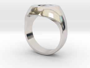 Initial Ring "C" in Platinum