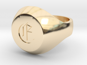 Initial Ring "E" in 14K Yellow Gold