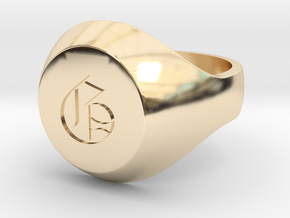 Initial Ring "G" in 14k Gold Plated Brass