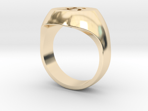 Initial Ring "R" in 14k Gold Plated Brass