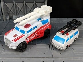 TF Combiner Wars First Aid Car Cannon in White Natural Versatile Plastic