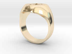 Initial Ring "X" in 14K Yellow Gold