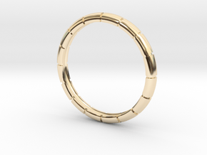 Traditional Ribbed Bracelet in 14K Yellow Gold