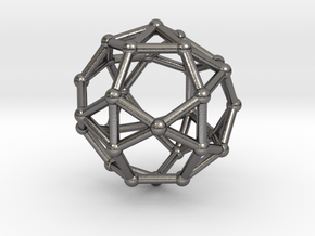 0816 J34 Pentagonal Orthobirotunda (a=1cm) #2 in Polished Nickel Steel