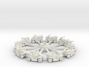 Quadrunners with sweeps in White Natural Versatile Plastic