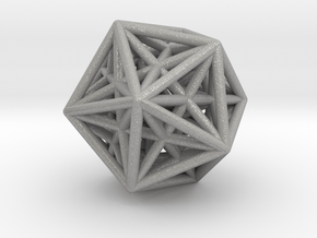 Icosahedron & Dodecahedron Struts Connected in Aluminum