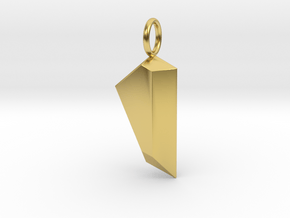 Gem Pendant in Polished Brass