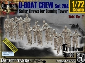 1/72 German U-Boot Crew Set204 in Tan Fine Detail Plastic