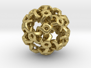 Nested Rhombic Triacontahedron  in Natural Brass