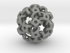 Nested Rhombic Triacontahedron  in Gray PA12