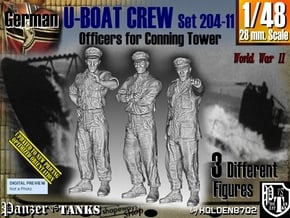 1/48 German U-Boot Crew Set204-11 in Smooth Fine Detail Plastic