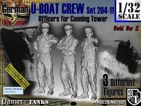 1/32 German U-Boot Crew Set204-11 in White Natural Versatile Plastic