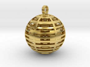 Alien base pendant in Polished Brass