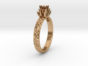 Ananas Ring in Polished Bronze: 6 / 51.5