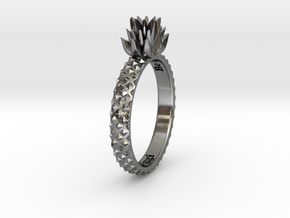 Ananas Ring in Polished Silver: 6 / 51.5