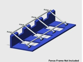 10' Chain-link Fence Frame Holding Jig in White Natural Versatile Plastic: 1:87 - HO