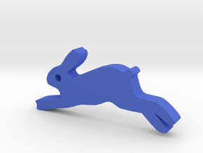 Hare Silhouette Keychain in Blue Processed Versatile Plastic