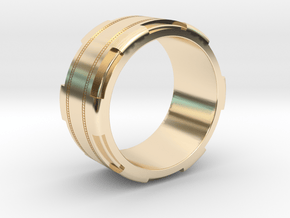 Men's Band Ring #1 in 14k Gold Plated Brass