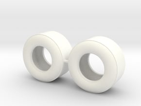 NASCAR 1/16 pair in White Processed Versatile Plastic