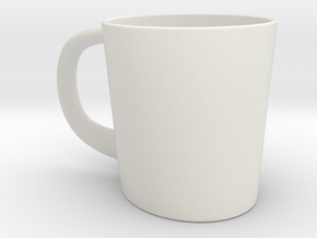 Ellipsoid Mug in White Natural Versatile Plastic