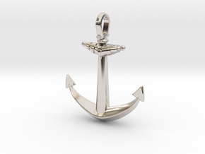 Ship anchor in Platinum