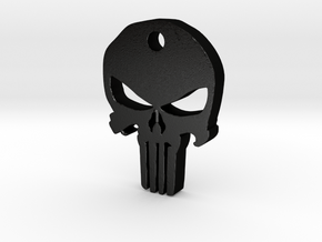 Punisher Pendant in Matte Black Steel