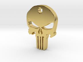 Punisher Pendant in Polished Brass