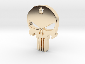 Punisher Pendant in 14k Gold Plated Brass
